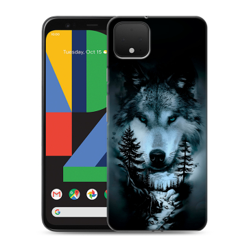 Силиконовый чехол на Google Pixel 4 XL с принтом Лесной волк