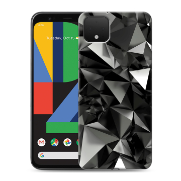 Силиконовый чехол на Google Pixel 4 XL с принтом Черные кристаллы