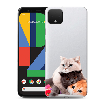 Силиконовый чехол на Google Pixel 4 XL с принтом Кошки