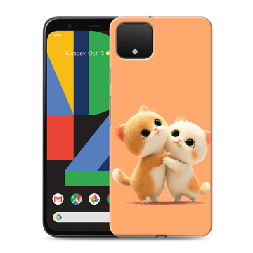 Силиконовый чехол на Google Pixel 4 XL с принтом Милые котики