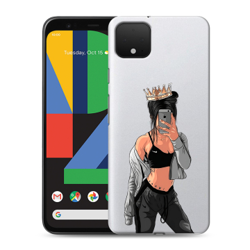 Силиконовый чехол на Google Pixel 4 XL с принтом Женские принты