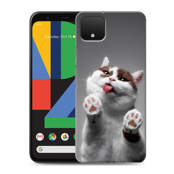 Силиконовый чехол на Google Pixel 4 XL с принтом Коты