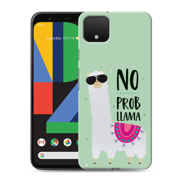 Силиконовый чехол на Google Pixel 4 XL с принтом Лама