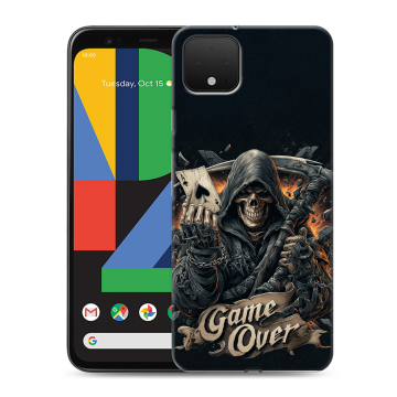 Силиконовый чехол на Google Pixel 4 XL с принтом Скелет карты