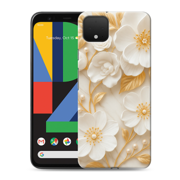 Силиконовый чехол на Google Pixel 4 XL с принтом Цветы