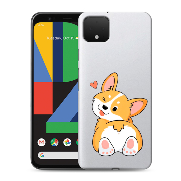 Силиконовый чехол на Google Pixel 4 XL с принтом Корги Силиконовый чехол на Google Pixel 4 XL с принтом Корги
