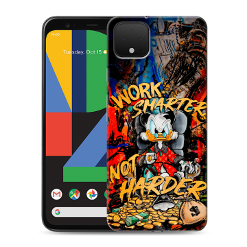 Силиконовый чехол на Google Pixel 4 XL с принтом Дональд Дак Деньги