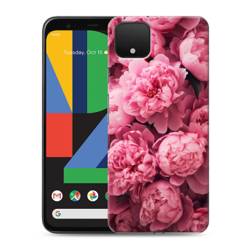 Силиконовый чехол на Google Pixel 4 XL с принтом цветы пионы Силиконовый чехол на Google Pixel 4 XL с принтом цветы пионы
