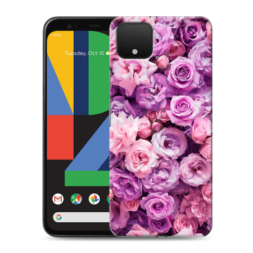 Силиконовый чехол на Google Pixel 4 XL с принтом лавандовые розы
