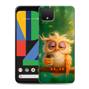 Силиконовый чехол на Google Pixel 4 XL с принтом сова