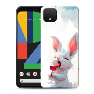 Силиконовый чехол на Google Pixel 4 XL с принтом кролик зайчик Силиконовый чехол на Google Pixel 4 XL с принтом кролик зайчик