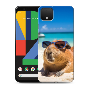Силиконовый чехол на Google Pixel 4 XL с принтом Капибара