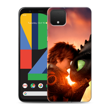 Силиконовый чехол на Google Pixel 4 XL с принтом Как приручить дракона