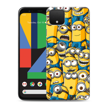 Силиконовый чехол на Google Pixel 4 XL с принтом Миньоны