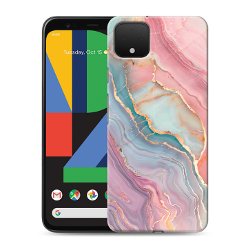 Силиконовый чехол на Google Pixel 4 XL с принтом розовый мрамор