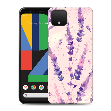Силиконовый чехол на Google Pixel 4 XL с принтом цветы лаванда