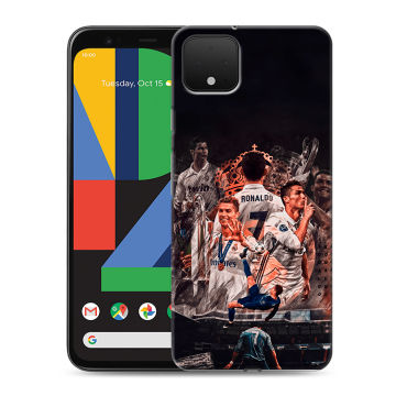 Силиконовый чехол на Google Pixel 4 XL с принтом Реал Роналдо Real Ronaldo Силиконовый чехол на Google Pixel 4 XL с принтом Реал Роналдо Real Ronaldo