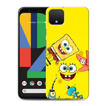 Силиконовый чехол на Google Pixel 4 XL с принтом Спанч боб Спанчбоб