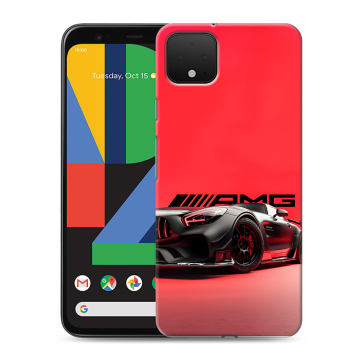 Силиконовый чехол на Google Pixel 4 XL с принтом Мерседес Mercedes AMG