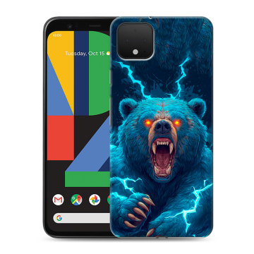 Силиконовый чехол на Google Pixel 4 XL с принтом Медведь