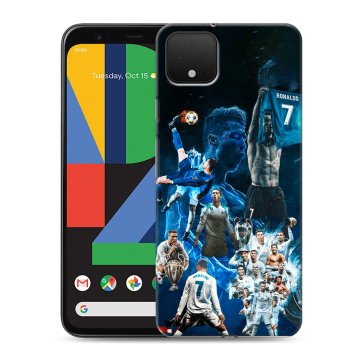 Силиконовый чехол на Google Pixel 4 XL с принтом Реал Роналдо Силиконовый чехол на Google Pixel 4 XL с принтом Реал Роналдо