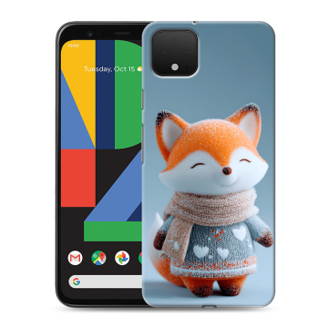 Силиконовый чехол на Google Pixel 4 XL с принтом Лиса