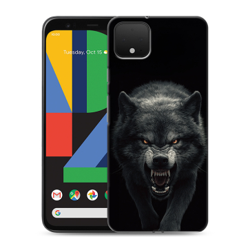 Силиконовый чехол на Google Pixel 4 XL с принтом Волк