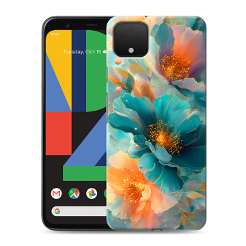 Силиконовый чехол на Google Pixel 4 XL с принтом Цветы