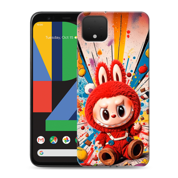 Силиконовый чехол на Google Pixel 4 XL с принтом Labubu Лабубу