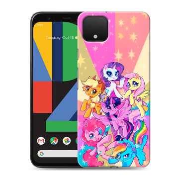 Силиконовый чехол на Google Pixel 4 XL с принтом My little pony Дружба чудо