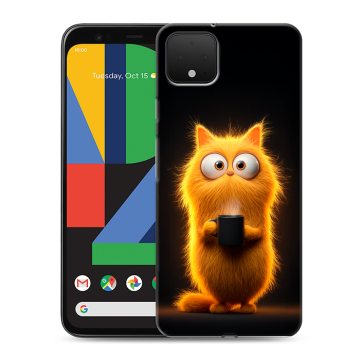 Силиконовый чехол на Google Pixel 4 XL с принтом Смешной кот Силиконовый чехол на Google Pixel 4 XL с принтом Смешной кот