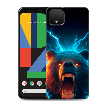 Силиконовый чехол на Google Pixel 4 XL с принтом Медведь