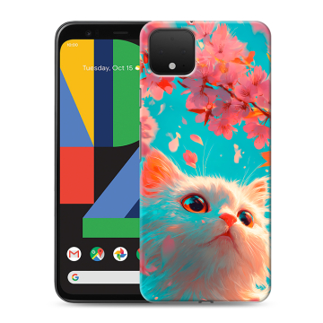 Силиконовый чехол на Google Pixel 4 XL с принтом Красивый кот