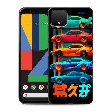 Силиконовый чехол на Google Pixel 4 XL с принтом машины тачки