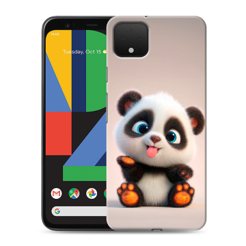 Силиконовый чехол на Google Pixel 4 XL с принтом милая панда Силиконовый чехол на Google Pixel 4 XL с принтом милая панда