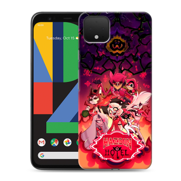 Силиконовый чехол на Google Pixel 4 XL с принтом Hazbin Hotel Отель Хазбин