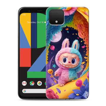 Силиконовый чехол на Google Pixel 4 XL с принтом Labubu Лабубу