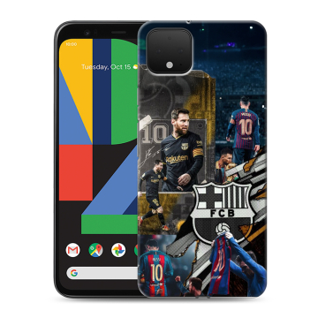 Силиконовый чехол на Google Pixel 4 XL с принтом Messi Barcelona