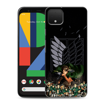 Силиконовый чехол на Google Pixel 4 XL с принтом Атака титанов