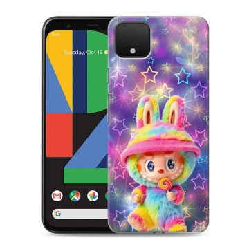 Силиконовый чехол на Google Pixel 4 XL с принтом Labubu Лабубу