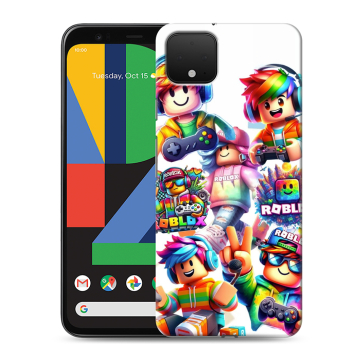Силиконовый чехол на Google Pixel 4 XL с принтом Roblox Роблокс Силиконовый чехол на Google Pixel 4 XL с принтом Roblox Роблокс