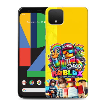 Силиконовый чехол на Google Pixel 4 XL с принтом Roblox Роблокс