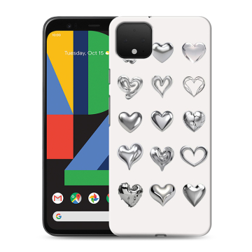 Силиконовый чехол на Google Pixel 4 XL с принтом Y2K сердечки Силиконовый чехол на Google Pixel 4 XL с принтом Y2K сердечки