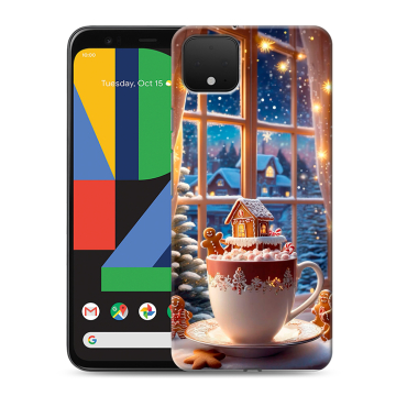 Силиконовый чехол на Google Pixel 4 XL с принтом Новый год