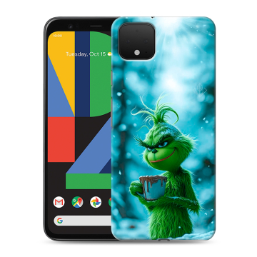 Силиконовый чехол на Google Pixel 4 XL с принтом Новый год гринч