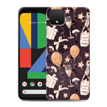 Силиконовый чехол на Google Pixel 4 XL с принтом Новый год