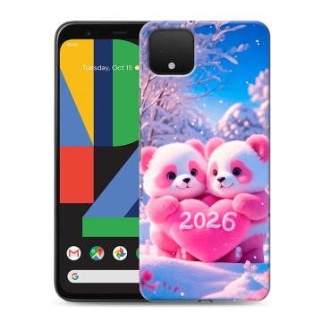 Силиконовый чехол на Google Pixel 4 XL с принтом Новый год