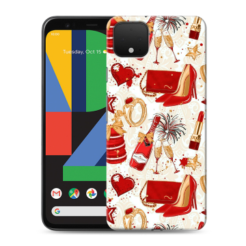 Силиконовый чехол на Google Pixel 4 XL с принтом Новый год