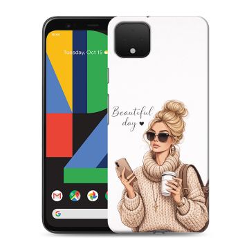 Силиконовый чехол на Google Pixel 4 XL с принтом женский