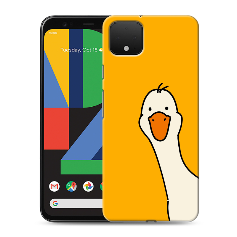 Пластиковый чехол на Google Pixel 4 XL с принтом Утка Пластиковый чехол на Google Pixel 4 XL с принтом Утка
